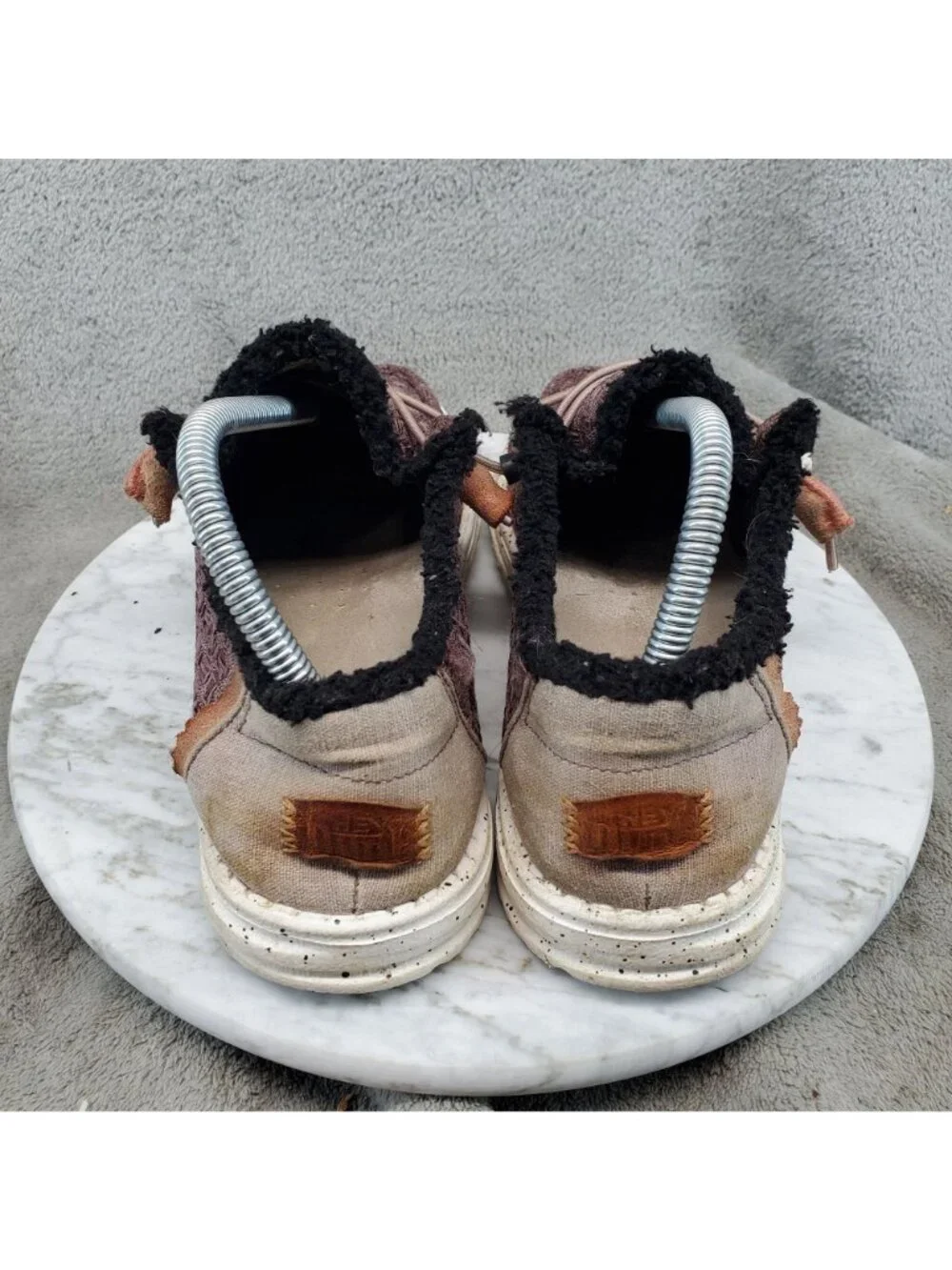 Hey Dude Shoes Womens Size 8 Purple Textile Wendy Warmth Faux Fur Slip On *Read*